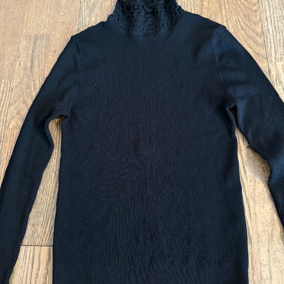 ZARA KNIT SWEATER TOP LONG SLEEVE M BLACK 9874 / 111 - Picture 5 of 8